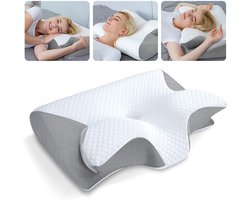 Nekkussen - Slaapapneu Kussen - Vlindervormig Kussen Van Traagschuim - Neksteun - Hoofdkussen - Ergonomische Contoursteunkussens