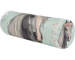 Nekrol Kussen - Cilinderkussen Hoofdkussen - Comfortabel Slapen - Ergonomisch Schuim - 43x14 cm - Paardenbloem Print