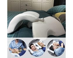 Neksteunkussen, traagschuimkussen, zijslaapkussen met armbrug, boog, U-vormig nek, hoofdkussen, Ice Silk Pillow - ergonomisch, ademend
