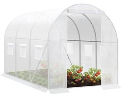 NELLA Broeikas - Kweekkas - Foliekas - Tuinkas - Tunnelkas - Kweekkast - 300x200x200 cm - Winterproof - Deur & 6 ramen - Hobby kas