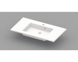 Nemo Spring Coste meubelwastafel 900 x 500 x 200 mm met overloop wit kunstmarmer