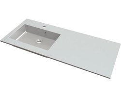 Nemo Spring Don meubelwastafel kunstmarmer 1200x500x15mm links wit