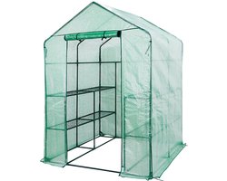 NEO 15-911 - Opvouwbare Tuinkas - 143 x 143 x 195 cm - PE Folie - Stabiele Metalen Constructie
