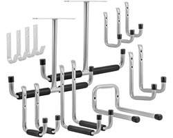 NEO Garageset - Haken - 16 Stuks - Verschillende Grootten - Beschermende Schuimlaag