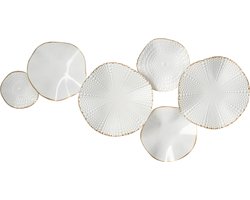 NEODYNIUM - Wanddecoratie - Wit/Goud - IJzer