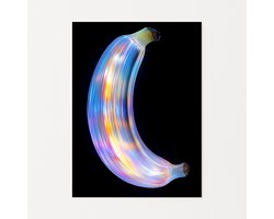 Neon banaan - Modern - Wanddecoratie - Poster - 60x90 cm