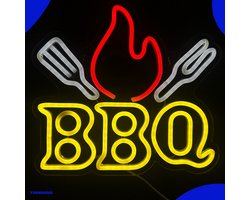 Neon Lamp - BBQ - Barbecue - Dimbaar - Incl. Ophanghaakjes - Neon Sign - Neon Verlichting - Neon Led Lamp - Wandlamp - Mancave