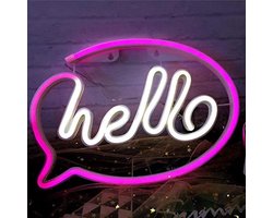 Neon lamp - Hello - Roze - Wandlamp