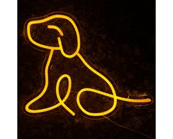 Neon Lamp - Hond - Dimbaar - Incl. Ophanghaakjes - Neon Sign - Neon Verlichting - Neon Led Lamp - Wandlamp