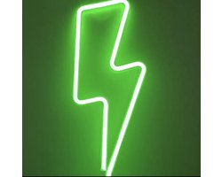 Neon Lamp Verlichting - Bliksem Groen Vormige - Nachtlampje - Sfeerverlichting - Wandlamp