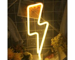 Neon led lamp Bliksem Geel