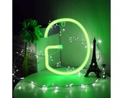 Neon Letter Lamp - LED Alfabet Licht - Feestdecoratie - Uniek Letterontwerp - G - roze