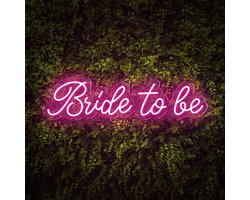 Neon Lichtbord – Bride To Be – Neon Roze – 40x14x3 cm – LED Neon Sign – Perfecte Decoratie voor Vrijgezellenfeest, Bruiloft, Fotohoek & Feestdecoratie – USB Aansluiting