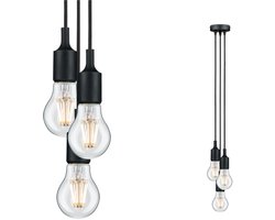 Neordic Hanglamp Ketil E27 max. 3x60W Zwart dimbaar Silicon, Metaal