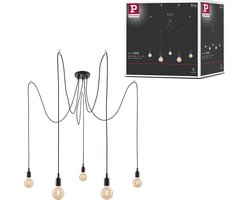 Neordic Hanglamp Ketil E27 max. 5x60W Zwart dimbaar Silicon, Metaal