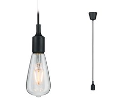 Neordic Hanglamp Ketil IP44 E27 max. 20W Zwart dimbaar Silicon, Kunststof