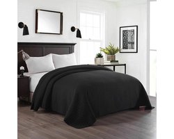 Néos® Bedsprei - Comforter/Coverlet - Lichtgewicht en Zacht - Polyester - Zwart - 240x260cm