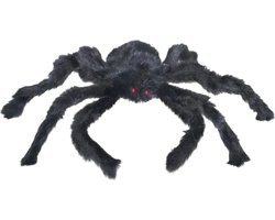 Nep Spin - 30 cm - Zwart - Fop Artikelen - Spider - Halloween - Feestversiering
