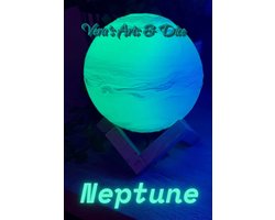 Neptunus Lamp | Vera's Arts & Dice | 16 Verschillende Kleuren | Planeet Lampen | LED Lamp | Oplaadbaar Dimbaar Stroboscoop Effect Mogelijk Aanraak Gevoelig Afstandsbediening | 3D Print Handmade | Lampen Sfeerverlichting | Slaapkamer Woonkamer
