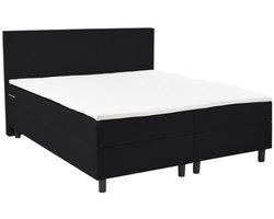 Nessa® - 120x200 Boxspring Rolene Zwart - Complete Boxspring - Inclusief Topper