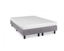 Nessa® - 160x200 Boxspring Studio Luxe Pocketvering HR matras Grijs - Inclusief Orthopedisch Pocketvering Matras