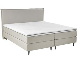 Nessa® - 160x200 Boxspring Swiss Grijs - Complete Boxspring - Inclusief Orthopedische Topper