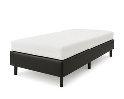Nessa® - 70x190 - Boxspring Furkan - Zwart PU Skin Leder - Inclusief Matras