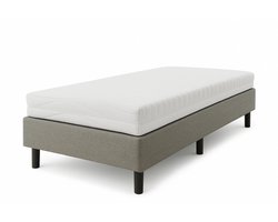 Nessa® - 90x210 - Boxspring Furkan - Grijs - Inclusief Matras