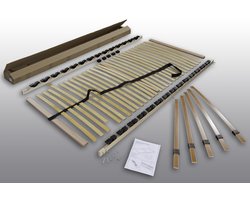 Nessa® Lattenbodem 80x200 cm - 28-lats Rolbodem als Bouwpakket - Verstelbare Hardheid in Middenzone - Geschikt voor alle Matrassen