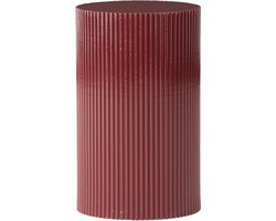 Nest living Asa Houten Bijzettafel Bordeaux Rood - Rond - Design - Ø 31 cm