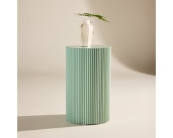 Nest living Asa Houten Bijzettafel Lichtgroen - Rond - Design - Ø 31 cm