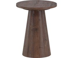 Nest living Lexi Houten Bijzettafel Donkerbruin - Rond - Design - Ø 35 cm