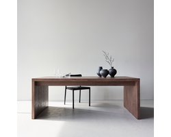 Nest living Nami Houten Eettafel Donkerbruin - 6 Persoons - Organisch - 200 x 75 cm