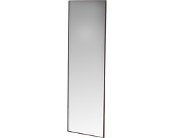 Nest living Nox Grote Spiegel - Wandspiegel - met Wandbevestiging - Hal - Kleedkamer Spiegel - Modern - Metalen Lijst - Zwart - 190 x 67 cm