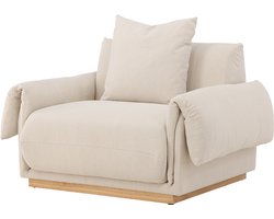 Nest living Rikki Gestoffeerde Fauteuil Beige - Loungestoel - Relax - Scandinavisch - Met Armleuning