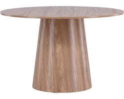 Nest living Trude Houten Eettafel Naturel Hout - Ronde - Eetkamertafel - Bruin - Ø 120 cm