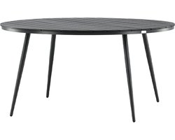 Nest outdoor Aaron tuintafel polywood zwart - Ø150 cm