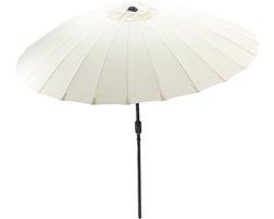 Nest outdoor Einar Parasol Wit - Ø270 x 250 cm - Kantelbaar - Weerbestendig - Aluminium - Polyester