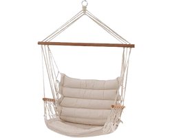 Nest outdoor Fedde katoenen tuin hangstoel gebroken wit
