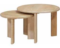 Nesting Salontafels - Bijzettafels Set - Woonkamer Decoratie - Ruimtebesparend Nestontwerp - 2 stuks - Zwart
