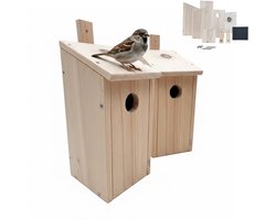 nestkast-bouwpakket-12x26x13,5 cm-2 stuks-natuur