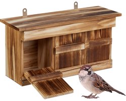 nestkast mussen - kleine vogels - opening: 3x2 cm - hangend - weerbestendig - hout -