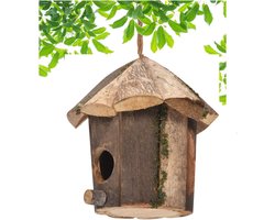 Nestkast voor vogels - Natuurlijk houten vogelhuis - Decoratief