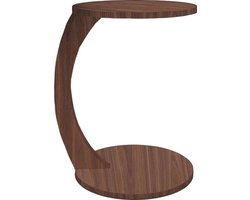 Nestly - Bijzettafel, Salontafel, Wiel C Tafel, Banktafel, Nesttafel, Servicetafel, Mdf Okkernoot