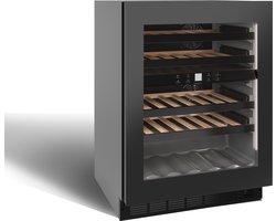 Nestor M Wijnkoelkast NWXS231FXN1 - Greeploos - Push Open Electrisch - 31 Flessen - 2 zones - Glasdeur met Black inox kader