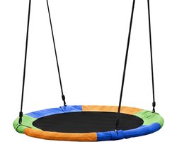 Nestschommel - ligschommel - ronde schommel - Boomschommel Met Schommeltouw - buitenspeelgoed - 100cm breed - incl bevestiging materiaal