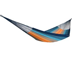 Nethangmat Katoen - Luchtige Hangmat - Ontspannen Buiten - Handgemaakt Maya Stijl - 390 x 170 cm - Breeze
