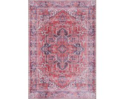 NETLINE HOME - Vloerkleed | Wasbaar Vloerkleed | Antislip | Wasbaar Tapijt voor Keuken, Slaapkamer, Hal, Woonkamer | Vloerkleed Oosters Design Tapijt | Laagpolig (80x300)