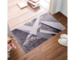 NETLINE HOME - Wasbaar - Antislip Deurmat voor badkamer, entree - Binnendeurmat - Moderne Oosterse Design Deurmat - Gemakkelijk schoon te maken - Laagpolig (60x90)