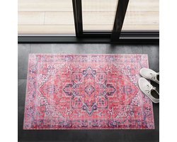 NETLINE HOME - Wasbaar - Antislip Deurmat voor badkamer, entree - Binnendeurmat - Moderne Oosterse Design Deurmat - Gemakkelijk schoon te maken - Laagpolig (60x90)